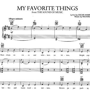 Mina favoritsaker noter Ljudet av musik