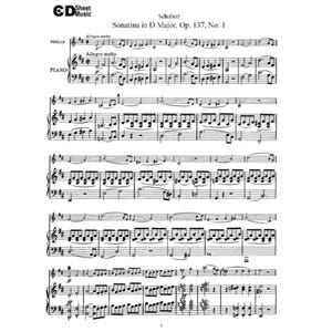 Sonatina in D Major Schubert piano sheet music