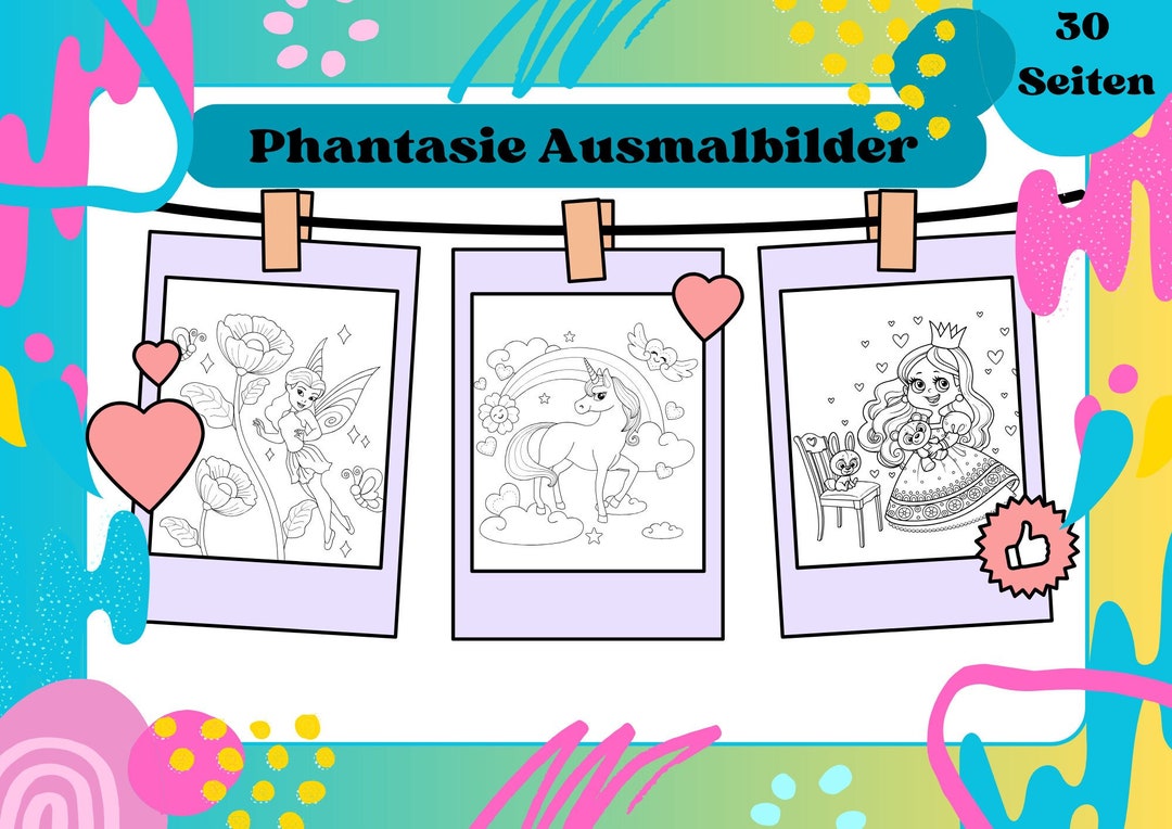 Imagination Coloring Pages for Children I Coloring Template in - Etsy
