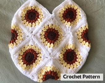 Sunflower Crochet Bag Pattern | Boho Chic Tote DIY | Summer Accessories | Floral Handbag Tutorial | Instant Download | Eco-Friendly Project