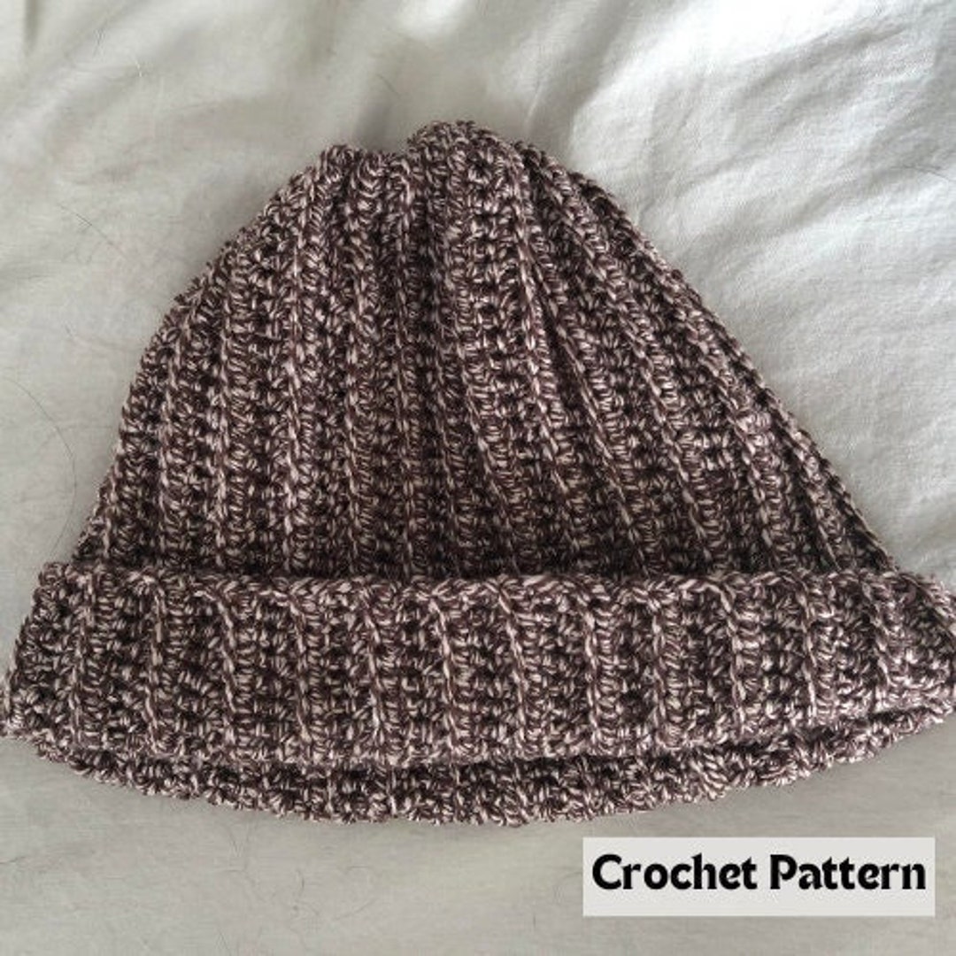 Crochet Ribbed Beanie Pattern | Winter Hat DIY (PDF Pattern) - Etsy
