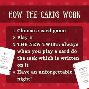 Spicy Couple Card Game 18+ / Sex Game / 54 cartas clásicas con ejercicios súper traviesos / Couple Game imagen 5