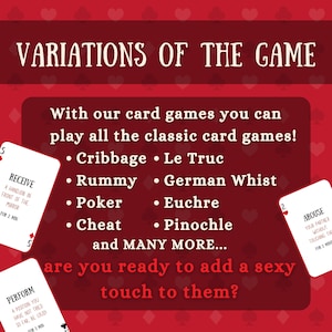Spicy Couple Card Game 18+ / Sex Game / 54 cartas clásicas con ejercicios súper traviesos / Couple Game imagen 6