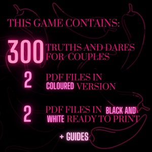 Spicy Truth or Dare Couple Game - Etsy