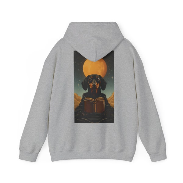 Dackel Dungeonmaster Hoodie, Pen and Paper, Dungeons and Dragons, Magic - Backprint