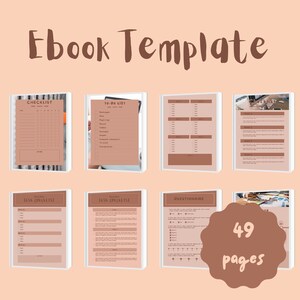 Ebook Template Canva, Ebook Design, Lead Magnet, Course Creator Template