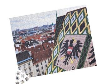 Vienna Puzzle (horizontal)- St. Stephen's Cathedral roof eagle (500, 1014-piece)