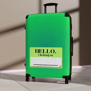 Maleta verde: equipaje de mano o de facturación grande, regalo de viaje esencial para las vacaciones imagen 2