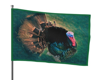 Turkey Flag -  Thanksgiving celebration - indoor and outdoor use