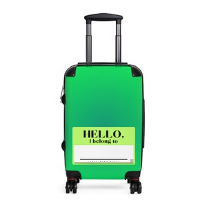 Maleta verde: equipaje de mano o de facturación grande, regalo de viaje esencial para las vacaciones imagen 3