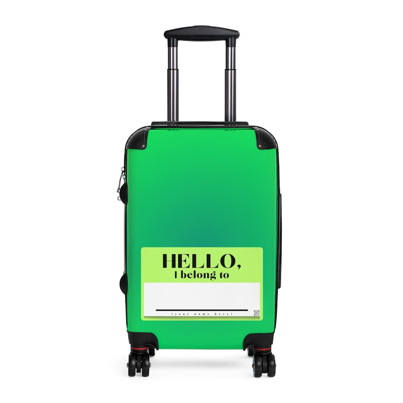 Maleta verde: equipaje de mano o de facturación grande, regalo de viaje esencial para las vacaciones imagen 3