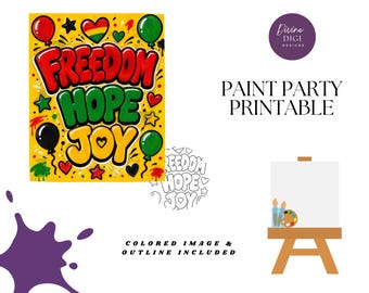 Juneteenth Paint Kit: Afrocentric Paint Party Printable (Digital Download)