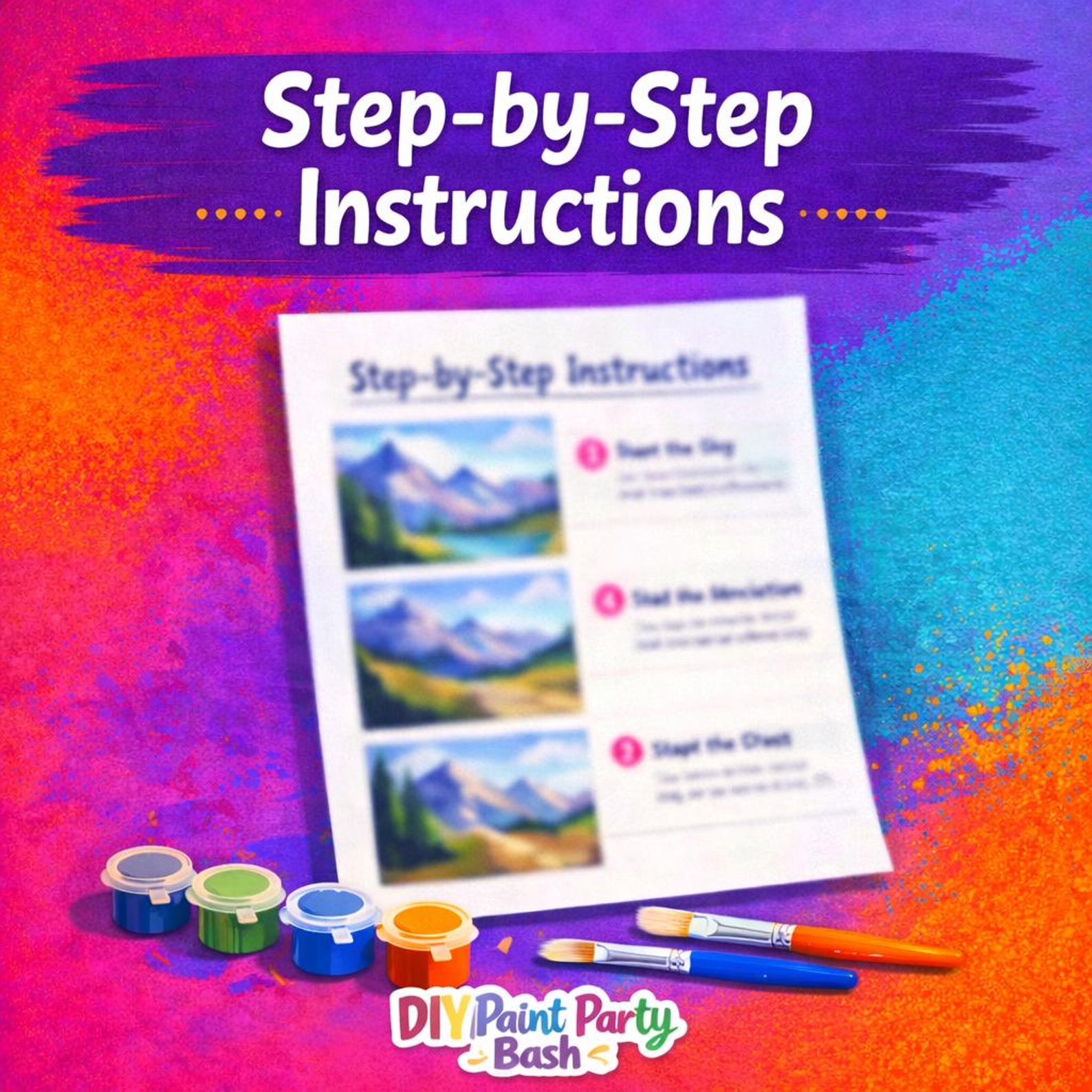Paint Design Instructions & Color Guide (digital Download) - Etsy