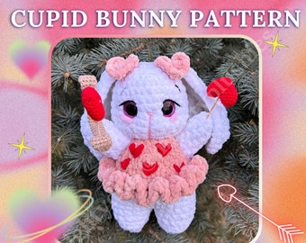 Cupid Bunny Design Pattern Plush Crochet English Pdf