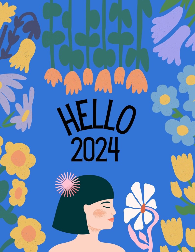 Printable Floral Calendar 2024 Printable Calendar Printable Calendar