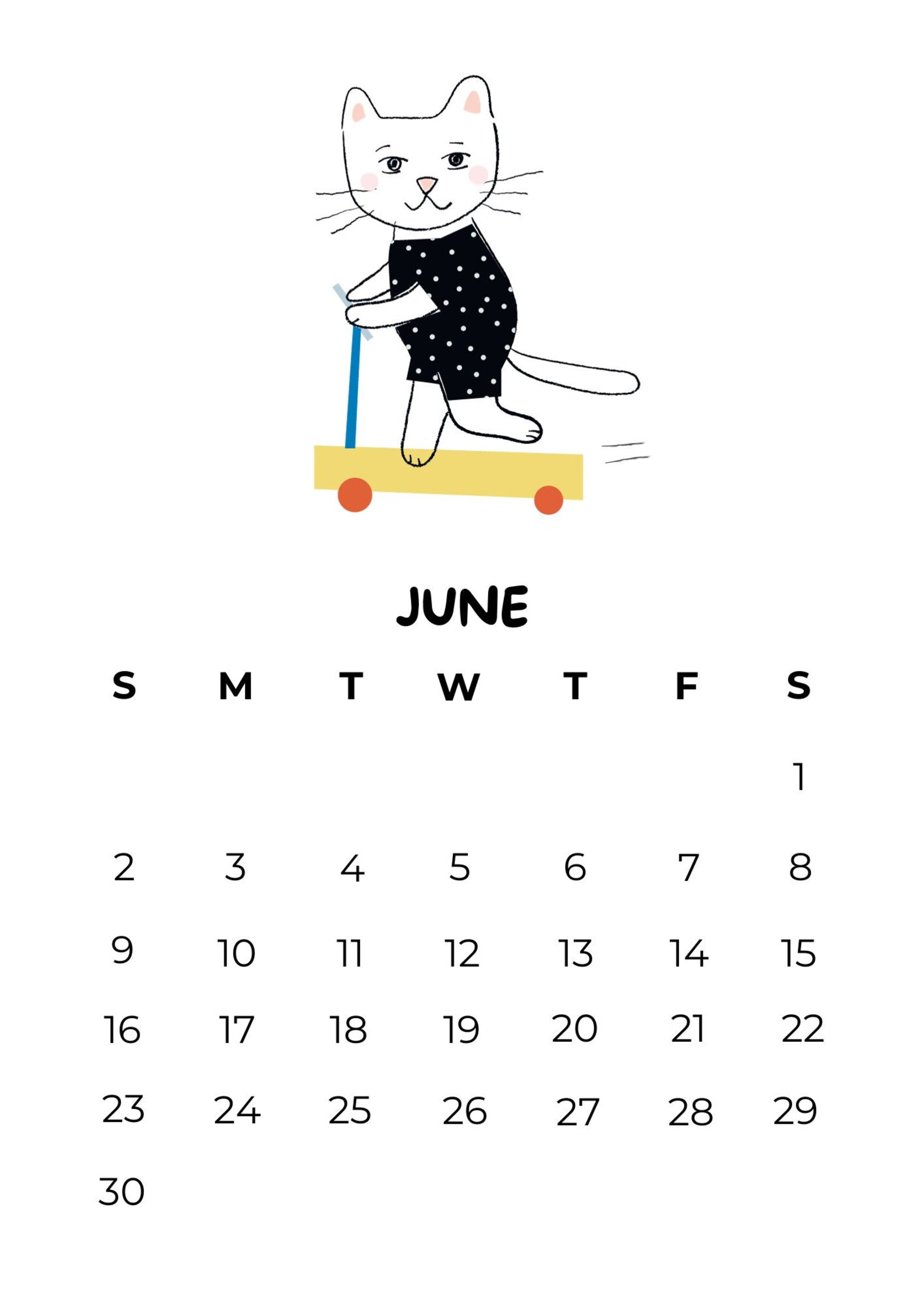 Printable Cat Calendar 2025 Funny Calendar 2025 Calendar 2025 Monthly