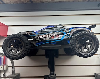 Wall Mount for Traxxas 1/10th Scale Rustler 4x4 VXL truck and Radio
