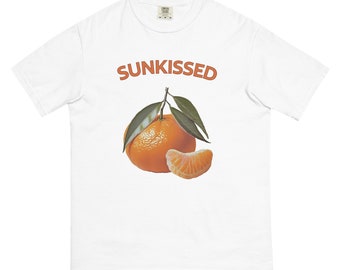 Clementine «Sunkissed», Camiseta de verano, Camiseta unisex pesada teñida en prenda
