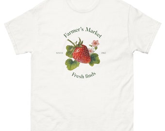 Hallazgos frescos, Farmer's Market, camiseta de fresa, camisa de gran tamaño