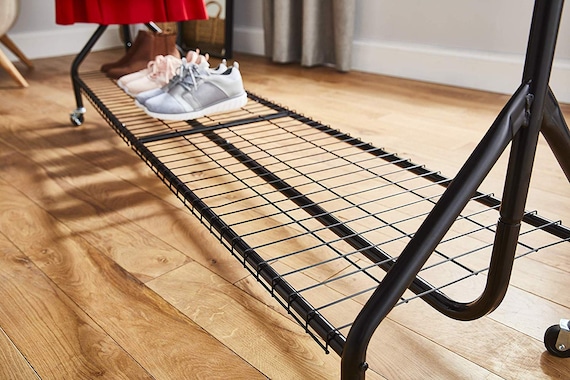 4ft Long X 5ft Heavy Duty Clothes Rail With Shoe Rack Shelf and