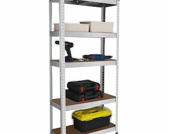 Heavy Duty Steel & MDF 5 Tier Galvanized Racking Shelf