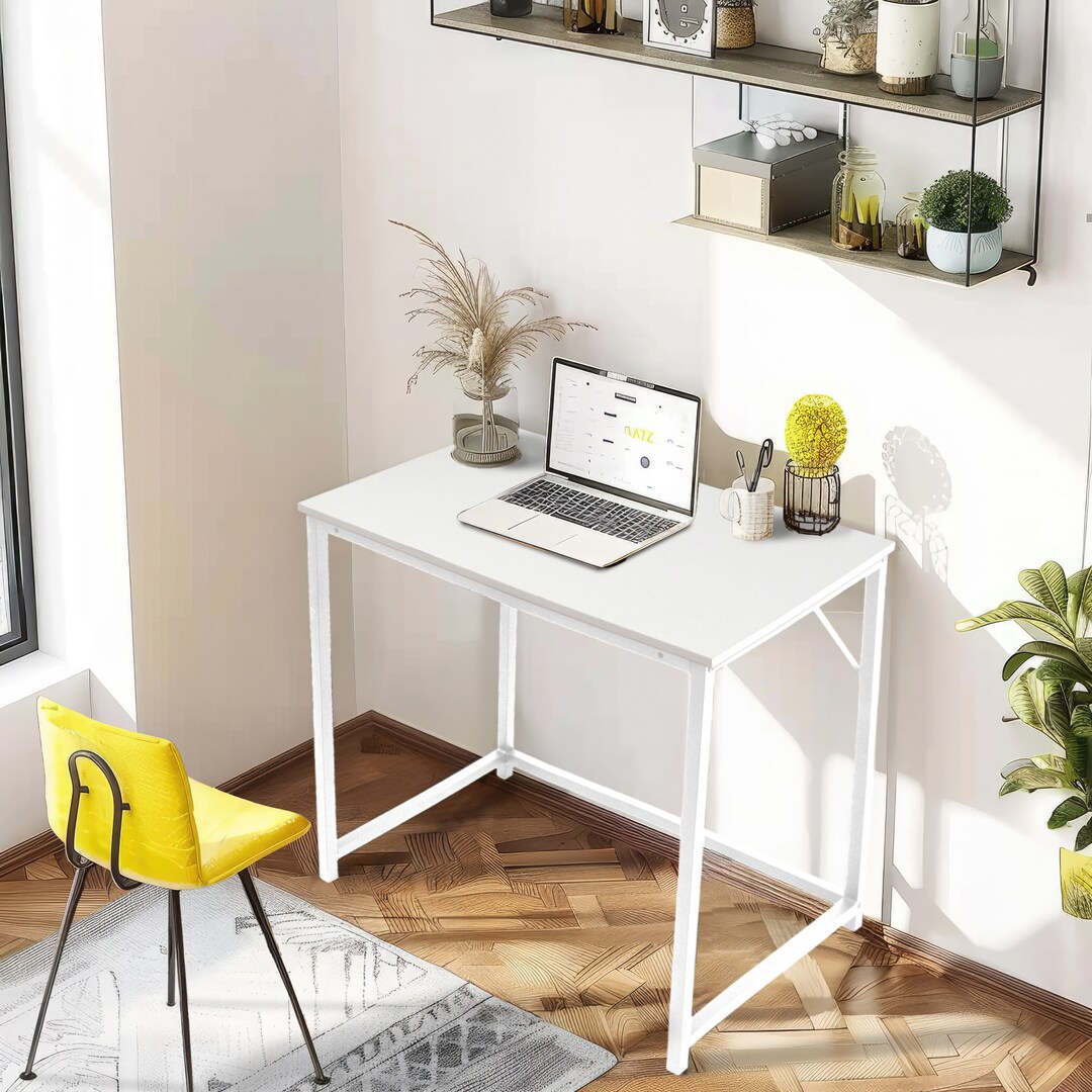Powder Coated Computer Computer Desk With White Powder-coated Finish | Sturdy Home Office ...
