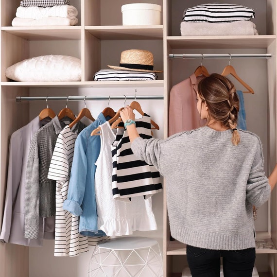 EXTENDABLE STAINLESS STEEL Wardrobe Rail 34 53cm Etsy