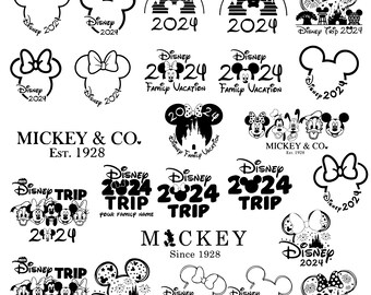 Mouse SVG Bundle, Princess Svg Files for Cricut and Silhouette, Family Vacation 2024 SVG, Customize Family Trip 2024 SVG, Mouse Mice Svg