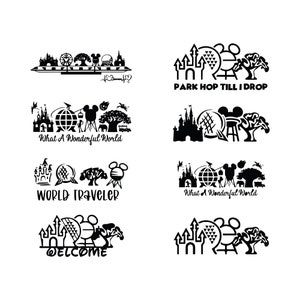 Theme Park SVG, Magical Svg, Castle, Trip SVG, What a Wonderful World Svg, Theme Park Vacation, World Park SVG, Castle Park Mouse Svg