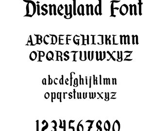ディズニーランド テキスト SVG、ディズニーランド アルファベット SVG
