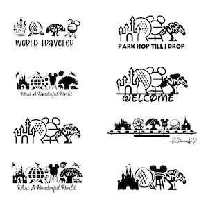 Theme Park SVG, Magical Svg, Castle, Trip SVG, What a Wonderful World Svg, Theme Park Vacation, World Park SVG, Castle Park Mouse Svg