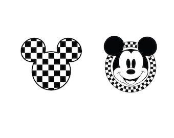 Karierte Mickeyy Svg Png, karierte Maus, Maus und Freunde kariert Bundle svg, Maus und Freunde Silhouette Retro Freunde kariert svg