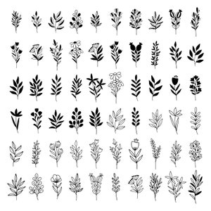 Wildflowers svg, Wild flower svg bundle, Botanical svg, Bouquet SVG, Floral svg, Flower clipart, flower sketch svg, Wildflowers Art Svg