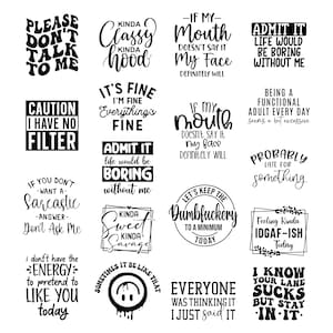 Sarcastic svg, Sarcasm Svg Bundle, Sarcastic Bundle Svg,Funny Svg Bundle, Funny quotes Svg Bundle, Sarcastic Sayings Svg Bundle, Sarcasm Svg