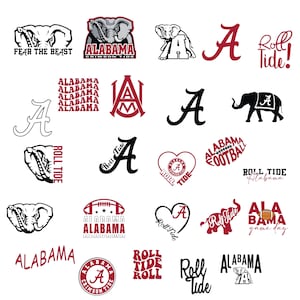 Roll Tide et Alabama SVG Bundle, Alabama PNG, Alabama Svg, Alabama Pdf, Alabama Football Svg, Alabama State Svg, Roll Tide Svg