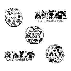 Theme Park SVG, Magical Svg, Castle, Trip SVG, What a Wonderful World Svg, Theme Park Vacation, World Park SVG, Castle Park Mouse Svg