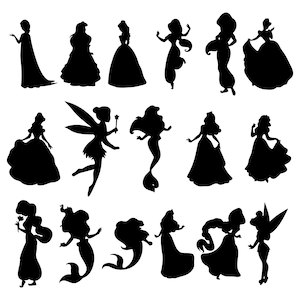 Princess Svg bundle, Princess Silhouette Svg Bundle, Princess Cut Files For Cricut, Princess Clipart, Princess Svg Bundle, Princess Vector