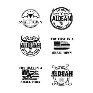 Essayez ça dans une petite ville SVG PNG Bundle, chemise de musique country Svg, Jason Aldean SVG, essayez ça dans une petite ville chemise, chemise de musique country