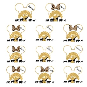 Mouse and Friend Safari Trip Png Svg, Family Vacation Svg, Animal Kingdom Safari Svg, Mouse Ears Svg, Mouse Wild Trip Svg Safari
