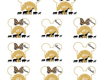 Mouse and Friend Safari Trip Png Svg, Family Vacation Svg, Animal Kingdom Safari Svg, Mouse Ears Svg, Mouse Wild Trip Svg Safari