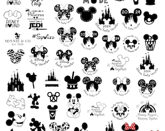 Mouse SVG Bundle, Princess Svg Files for Cricut and Silhouette, Family Vacation 2024 SVG, Customize Family Trip 2024 SVG, Mouse Mice Svg