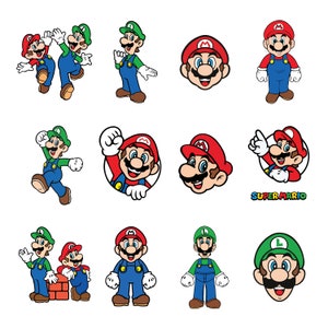 Super Mario Svg, Pacchetto Mario Svg, Mario Bros Svg, Super Mario Ornament Svg,Luigi Svg,Super Mario Bros Cut Files, Super Mario Font,Mario PNG