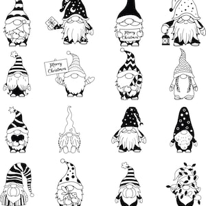 Christmas Gnome Bundle svg,png,pdf Gnomes Merry Christmas svg, Christmas Doodle, Gnomies svg, Digital download
