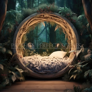 Newborn Digital Backdrop Forest, Baby Digital Background, Newborn Backdrop, Newborn Background, Baby Milestone Background, Forest Backdrop