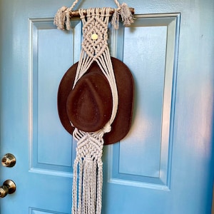 Macrame Diamond Knot Hat Hanger