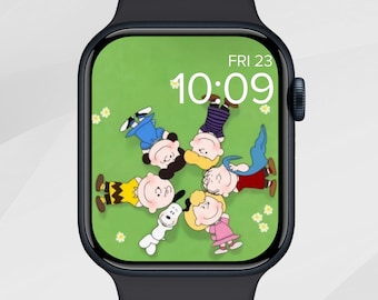 Summer Apple Watch Wallpaper, Summer Apple Watch Face, Animal Watch Face, Floral Apple Watch Background, Cute Cartoon Dog Aesthetic