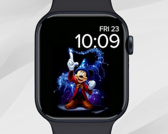 Mickey Mouse Apple Watch Wallpaper, Wizard Apple Watch Face, Cartoon Watch Face, Halloween Watch Background, Cute Cozy Fall Aesthetic