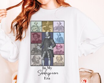 Shakespeare Sweatshirt Literarisches Geschenk | Buch-Liebhaber-Sweatshirt | Ich bin in meiner Shakespeare-Ära Rundhals | Englisch Lehrer Geschenk | Unisex