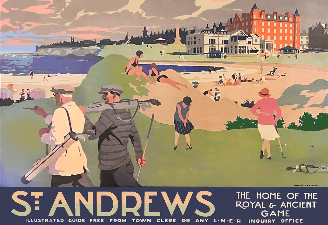 Print of St. Andrews Golf Course, Storied Travel Poster - Etsy