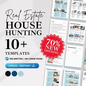 Real Estate House Hunting, Realtor House Hunting, Realtor Marketing, Realtor Branding, Realtor Canva, Realtor Template, Real Estate